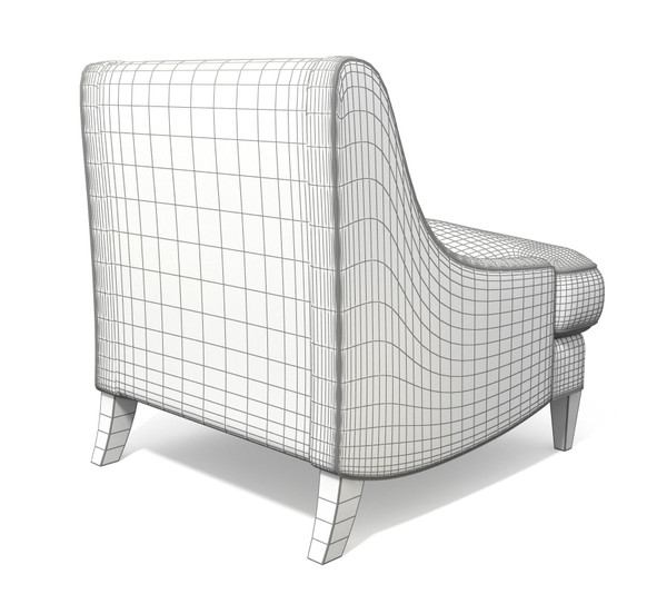 hickory white 4613-01 3d max - Hickory White 4613-01 armless chair by 3dlibrary